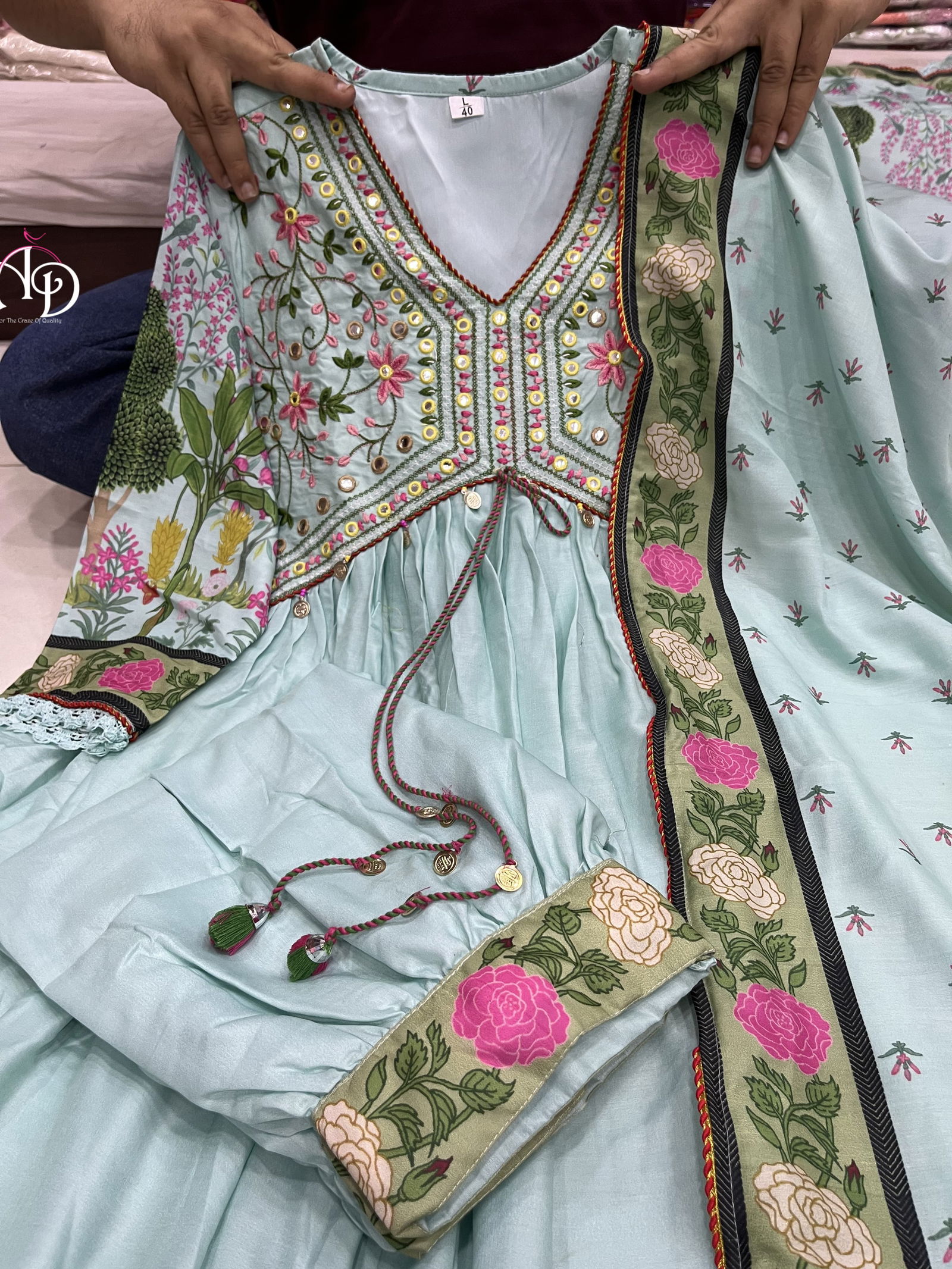 Akshar Alia Cut Designer Kurti With Bottom Dupatta Catalog